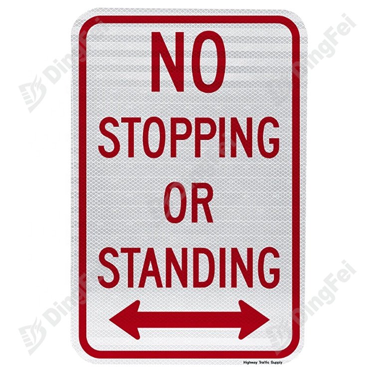 Aluminum Printable Reflective Street Stop Reserved No Parking Traffic Sign Board - 